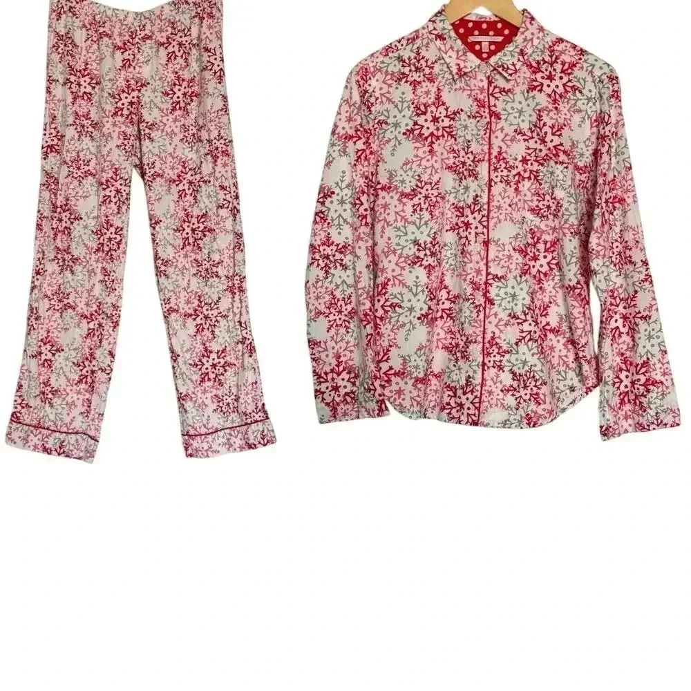 Victoria’s Secret Small 2pc Pajama Set Top Bottom Multicolor Button Down Lounge